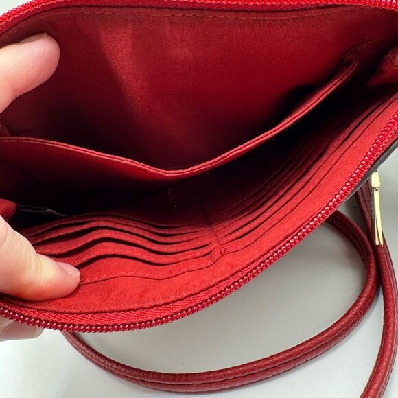 Liz Claiborne Red and Cream Crossbody Bag - Picture 3 of 6